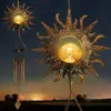Wind Chimes Outdoor Glowing Moon Sun Stars Solar Glowing Wind Chim Metal Tubes Wind Bells for Home Decor Waterproof Chimes Gift 1