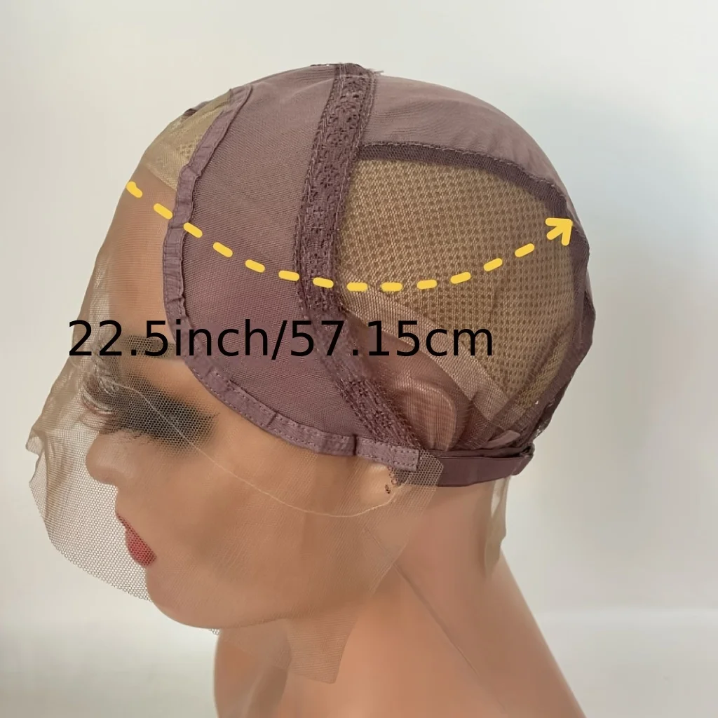 10pcs Brown Color 13x4 Lace Wig Caps For Making Wigs With Adjustable Straps Ultra-Soft & Breathable Medium Size