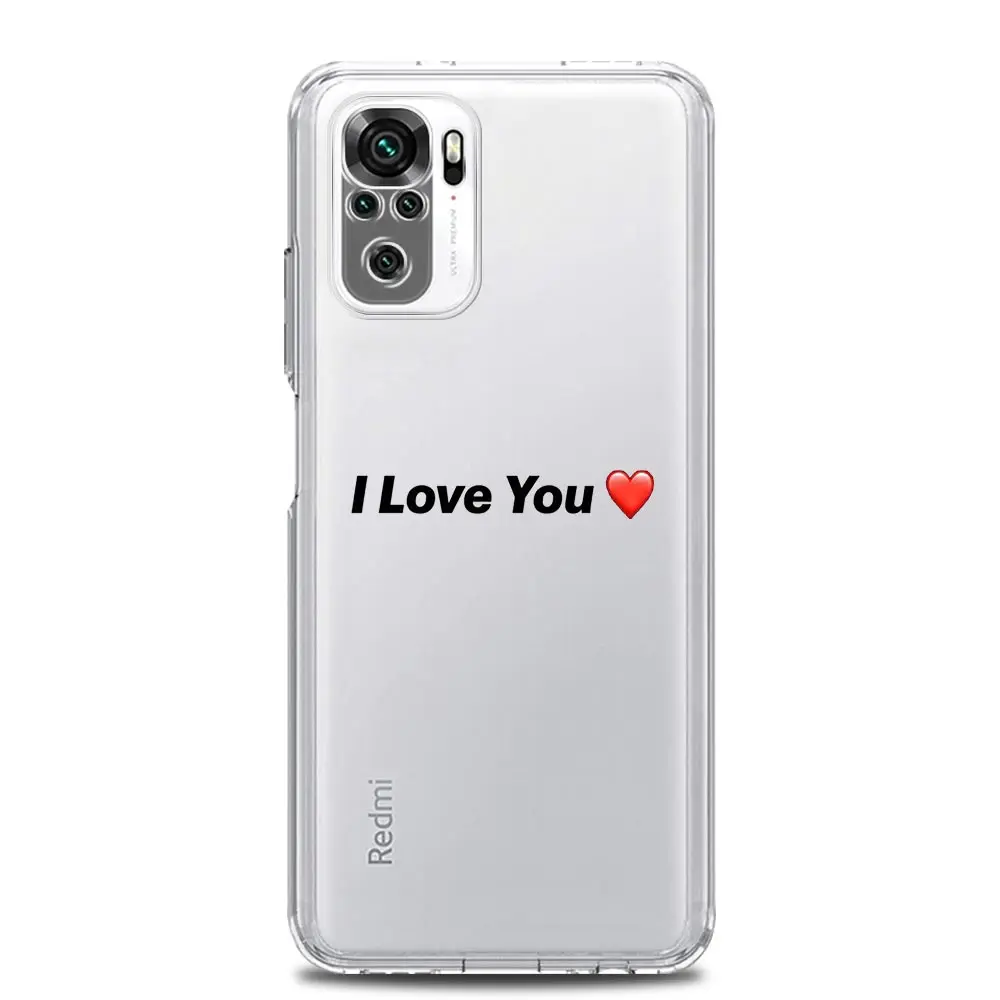 Clear Pink Heart I Love You Phone Case Cover