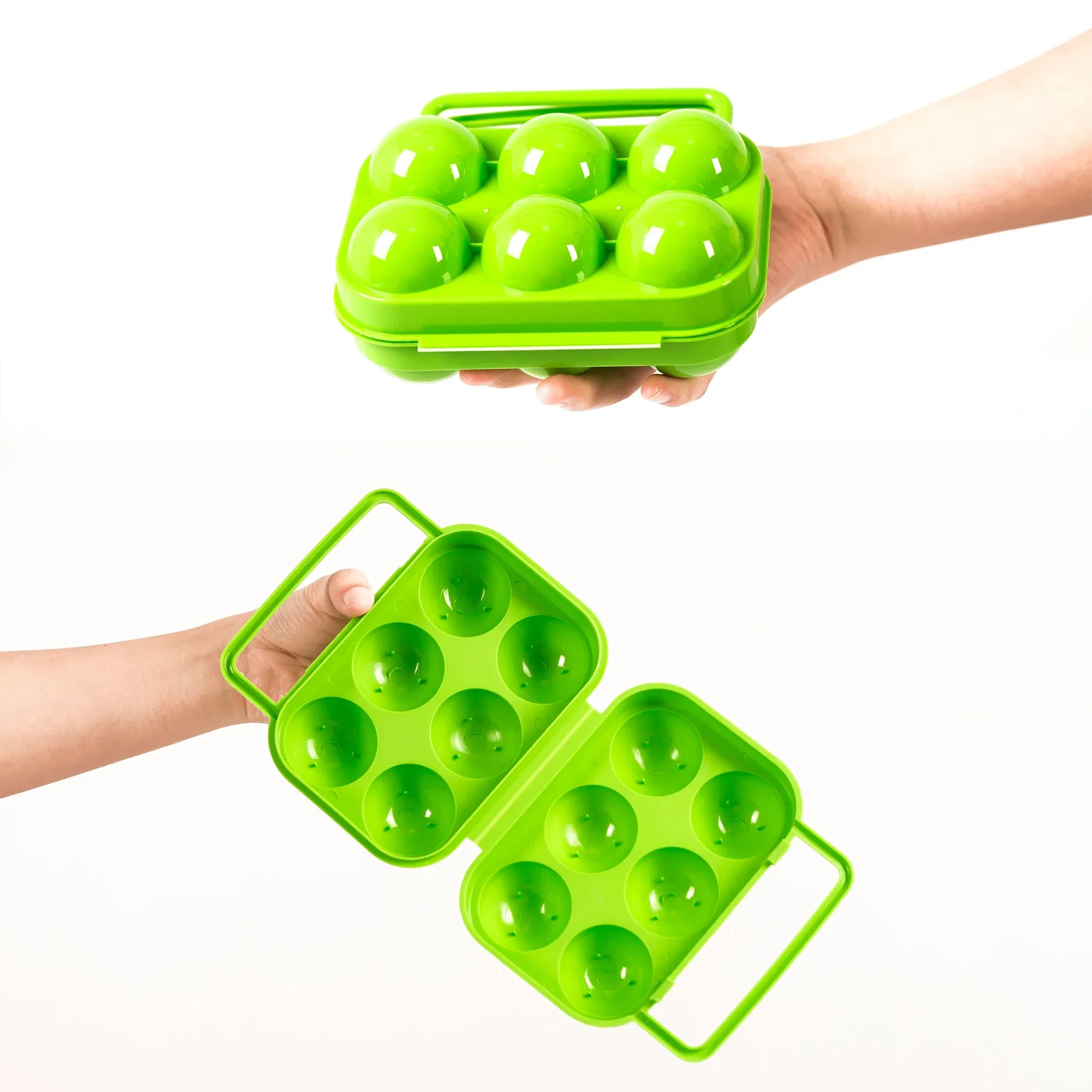 2/4/6/12 Grid Egg Storage Box Portable Egg Holder Container for Outdoor Camping Picnic Eggs Box Case Kitchen Organizer Case 2