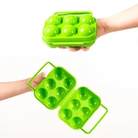 2/4/6/12 Grid Egg Storage Box Portable Egg Holder Container for Outdoor Camping Picnic Eggs Box Case Kitchen Organizer Case 2