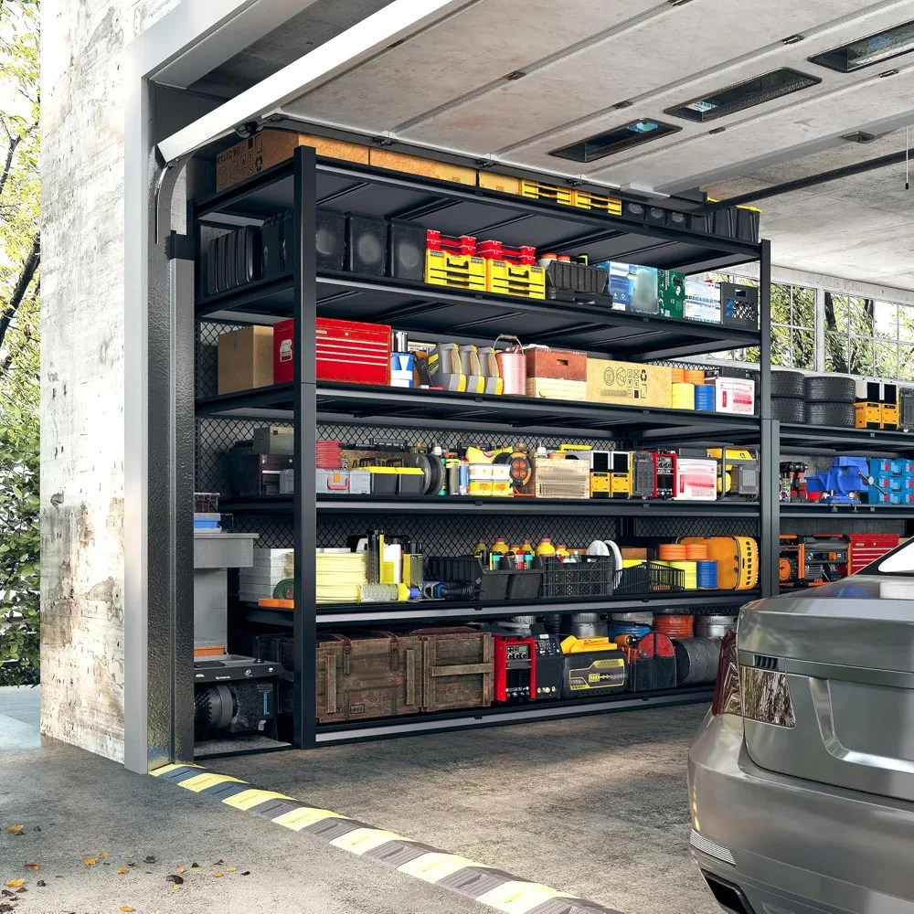 84“H Garage Shelving Heavy Duty Storage Shelves 3500 LBS Adjustable Metal Shelving Uints and Storage for Garage,Warehouse 2