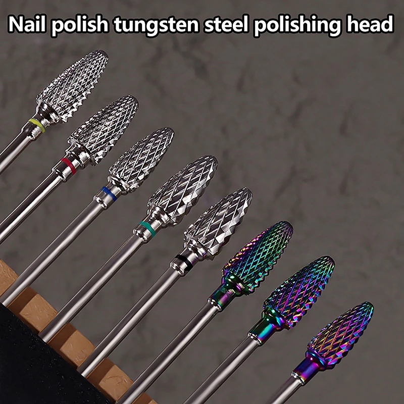 Nail Drill Bit Tungsten Steel Milling Cutter Manicure Electric Nail Files Grinding Bits Mills Cutter Burr Accessories