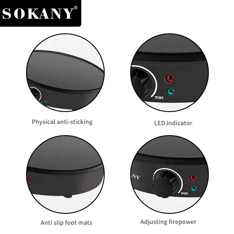 New Kitchen Roti Maker Machine Crepe Non Stick Souffle Pancake Roti Maker For Hom 6