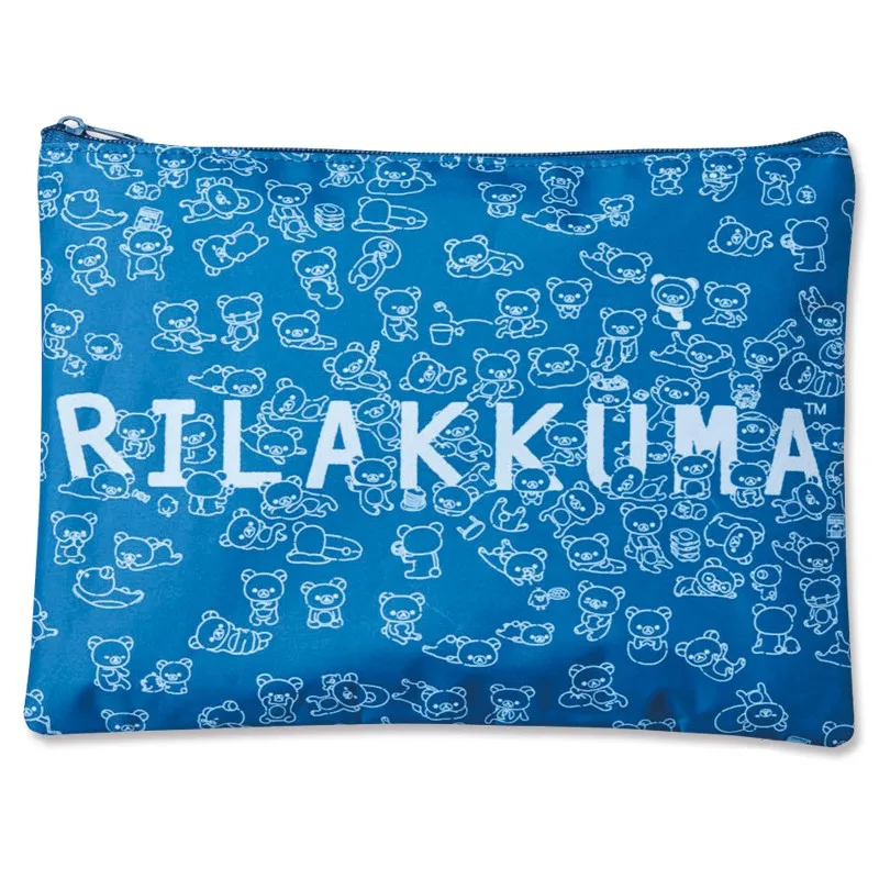 

New Kawaii Rilakkuma Bear Girls Kids Big Make up Cosmetic Bags Cases Woman Travel Storage Bag
