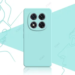 Luxury Double Liner Shockproof Silicone Back Cover Case for Redmi Note 14 Pro (Light Blue)