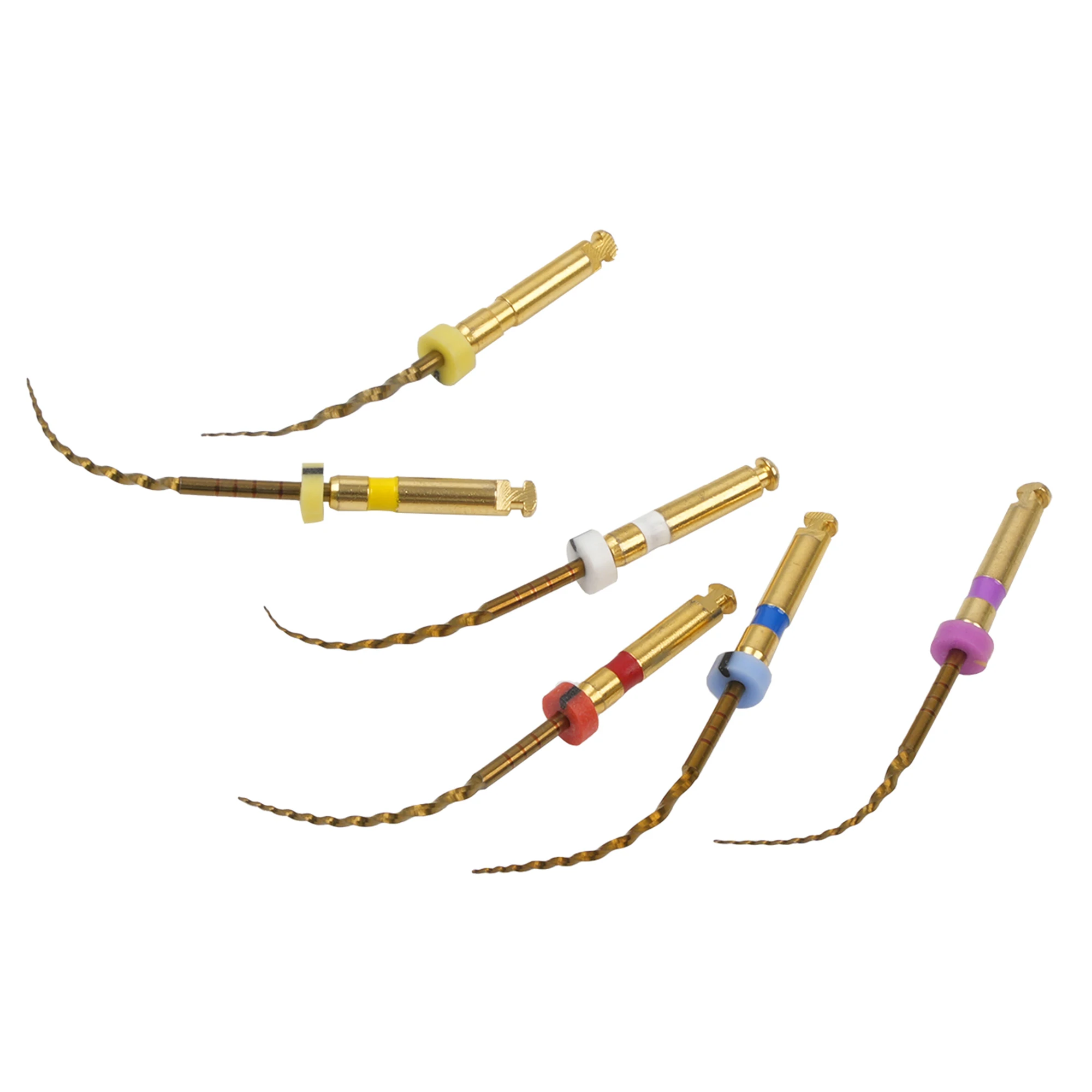 Endo Rotary Files Dental Gold Flexible Golden Endodontic 19/21/25mm Nickel Titainium Root Canal Material