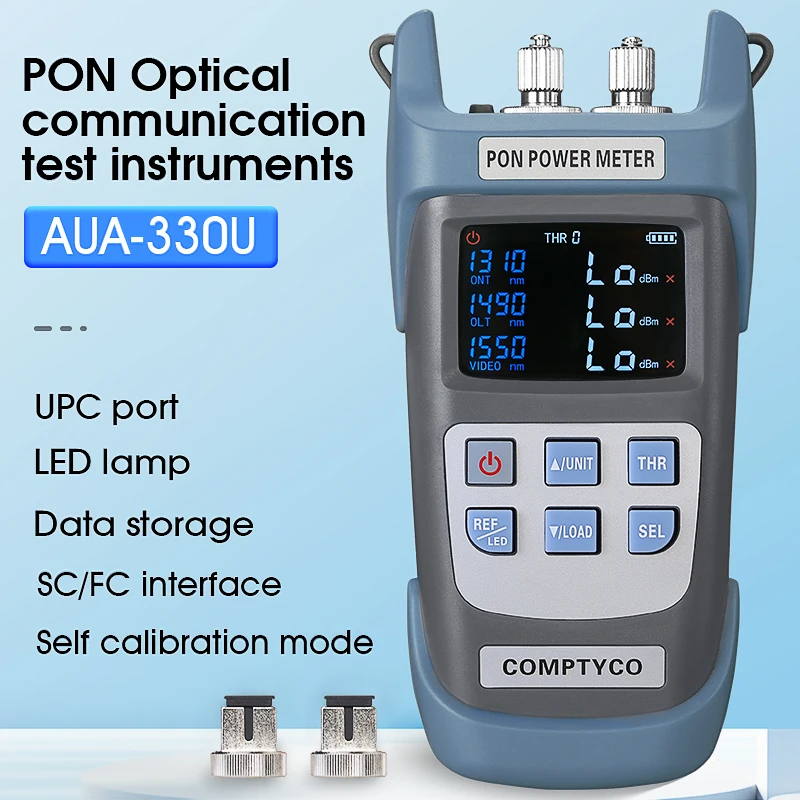AUA-330U/AUA-330A Handheld PON Optical Power Meter FTTX/ONT/OLT 1310nm/1490nm/15
