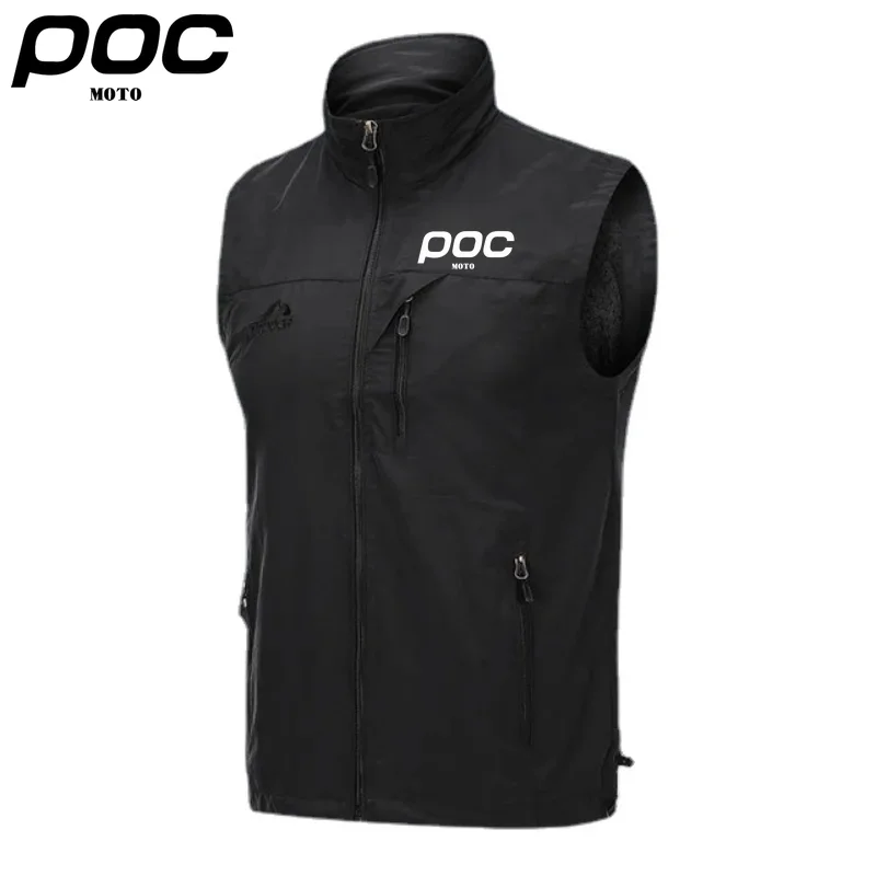 MOTO POC Vest Mens Sleeveless Jackets Outdoor Cycling Windproof Waterproof Bike Windbreaker Motocross Coat Chaleco De Ciclismo