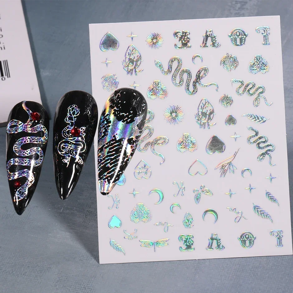 3D Witchy Snake Glittery Winter Nail Sticker: A Comprehensive Review ...