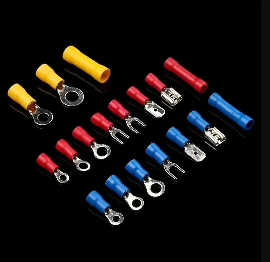 Terminal Connector 280PCS Wiring Cold Crimp Terminals Boxed PVC Insulated Terminal Block Spade Pair Connector