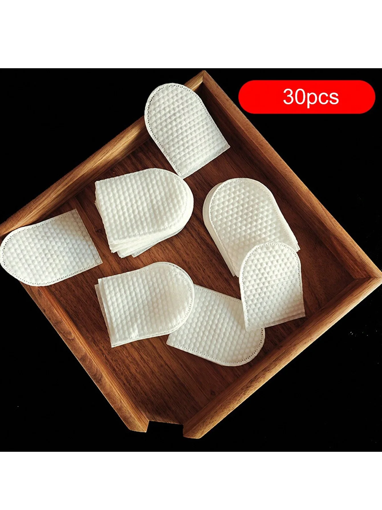 30Pcs/50Pcs/100Pcs Disposable Finger Cot-Type Makeup Remover Pads U-Shaped Non-Woven Fabric Double-Sided Pocket-Type Soft Lint-Free Makeup Remover with Good Effect