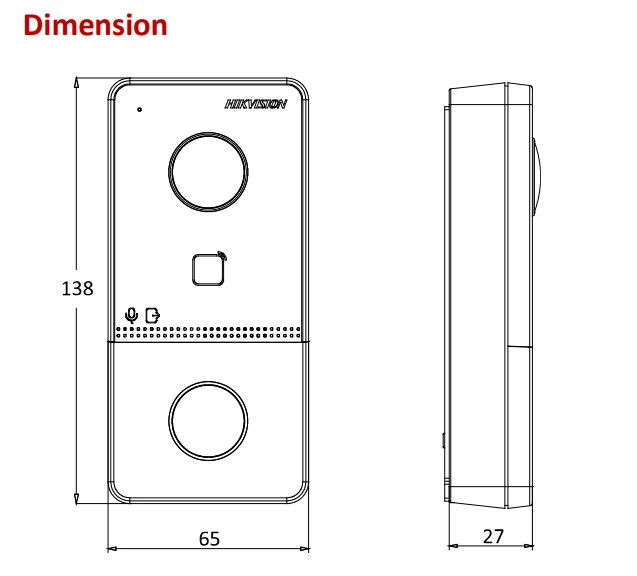 DS-KIS603-P(B) Hikvision IP Video Intercom Kit with DS-KV6113-WPE1 POE Doorbell Door Station DS-KH6320-WTE1 WiFi Indoor Monitor micron touch screen video intercom