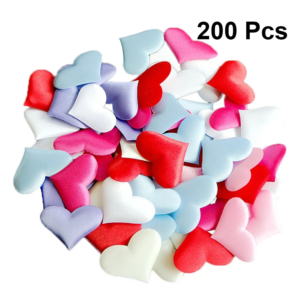 200Pcs 하트 장미 꽃잎 프리미엄 품질 로맨틱 웨딩 침대 꽃 던지기 파티 장식 하트 카펫