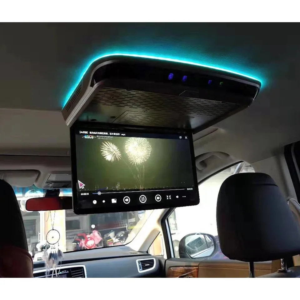 2020 Car Roof Display 15inch TV Monitor Flip Down Video Android Screen