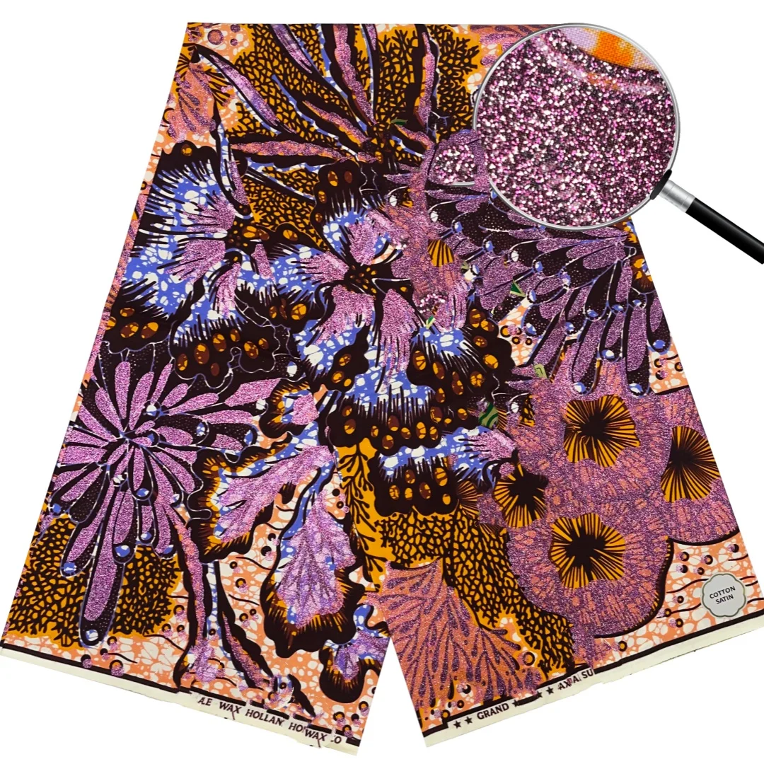 African Fabrics Nigerian Wax Print African Wax Fabrics For Patchwor T10