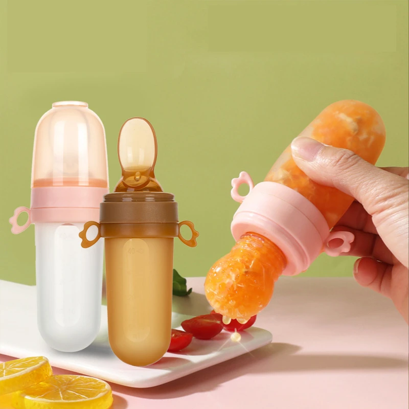 

Baby Pacifier Infant Feeding Newborn Squeeze Feeding Multifunctional Rice Cereal Bottle Spoon