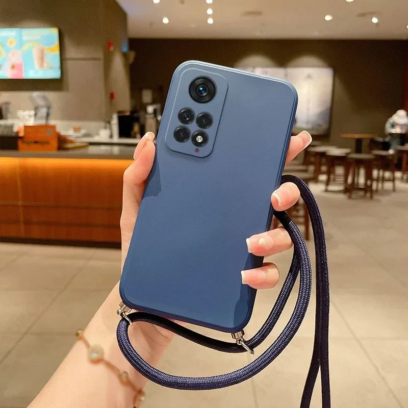Crossbody Strap Lanyard Silicone Soft Case - TPU Back Cover