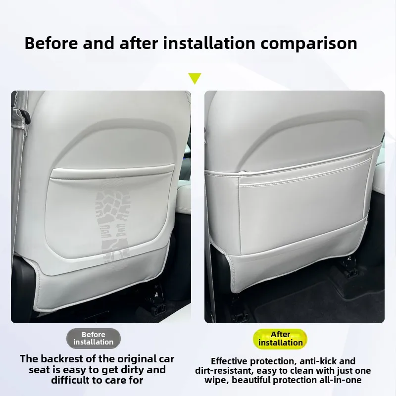 Car Seat Rear Anti-dirty Pad Suitable for Xiaopeng Seat Anti-kick Pad Cover Upgraded Modified Interior for Xiaopeng G6 23-24