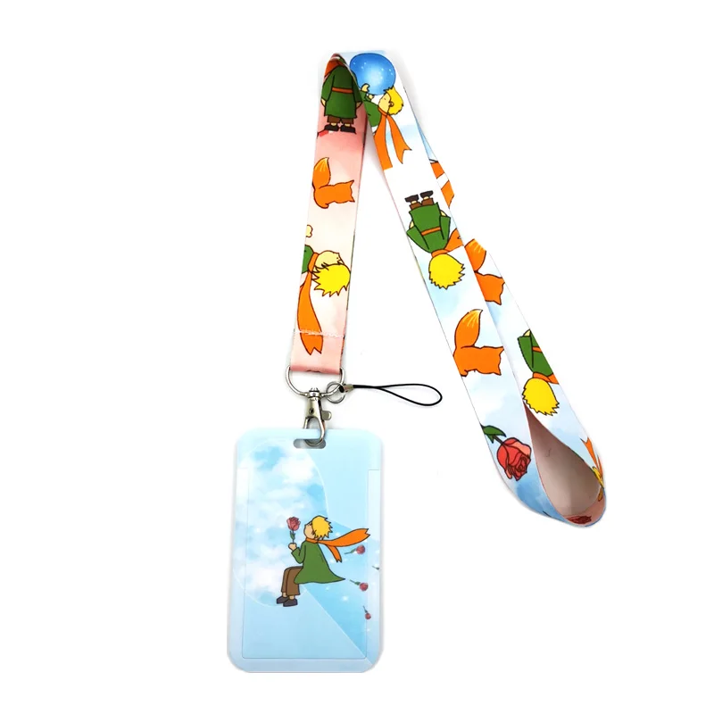 

Маленький принц, голубой, розовый брелок на шею, ожерелье, ленты, мультяшный ремешок на шею, шнурок, ID бейдж, держатель, брелки, ремешки