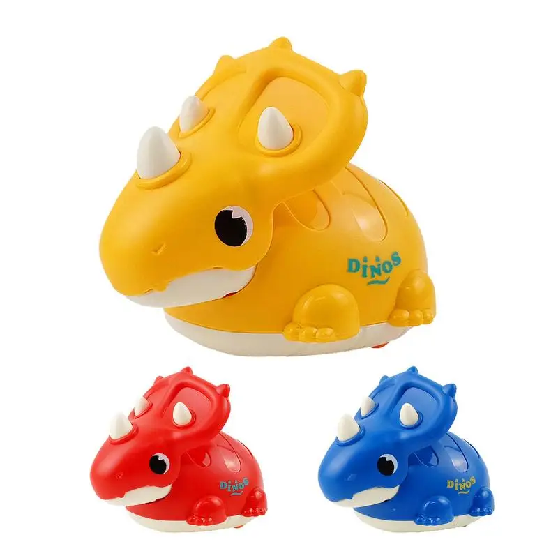 

Dinosaur Cars Triceratops Press And Go Cars Montessori Boy Child Toy Cartoon Car Toys Educational Toys For Kids birthday gifts