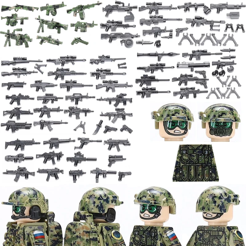 

Morden Military Russia Soldier Building Blocks Army Ukraine Figures Weapon AK Starstreak Air Defense Missile Mini Model Toys