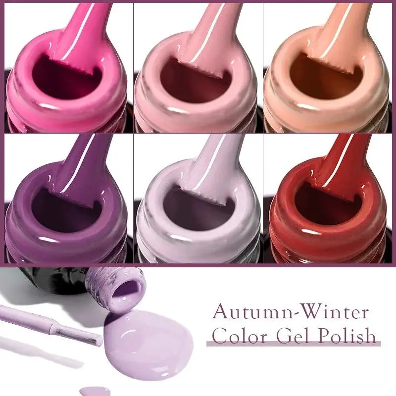 Mtssii 8pcs Purple Gel Nail Polish Set Nude Pink Gel Varnishes Kit Glitter Soak Off Uv Led Gel Semi Permanent Nail Art GelSet 2