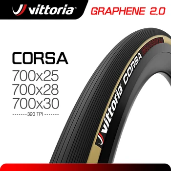Copertoncino Vittoria Corsa 700X25C Pneumatico da strada 700×28C/32C Grafene 2.0 Pneumatici piegati in pelle nera 320 TPI adatti per bicicletta da strada 700