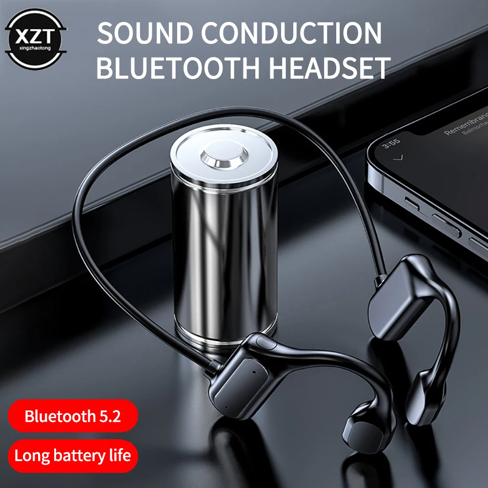 Waterproof BL09 Bluetooth 5.0 Wireless Headset Sports Stereo headphone Bone Conduction Audio Equipment Outdoor with Microphone 4