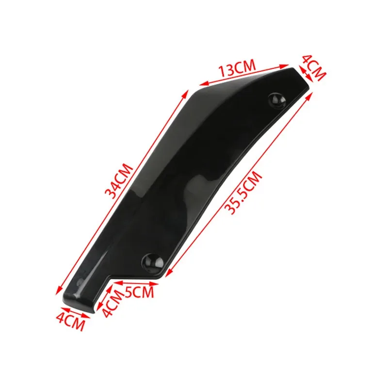 Universal Car Rear Bumper Lip Diffuser Splitter Spoiler Protector, Black Carbon Fiber Finish (Set of 2)