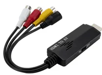 1080P cable HD HDMI to AV RCA Black Converter Adapter Cable STB to Old TV Input port 1 x HDMI-Compatible Output port 1 x RCA - Image 6