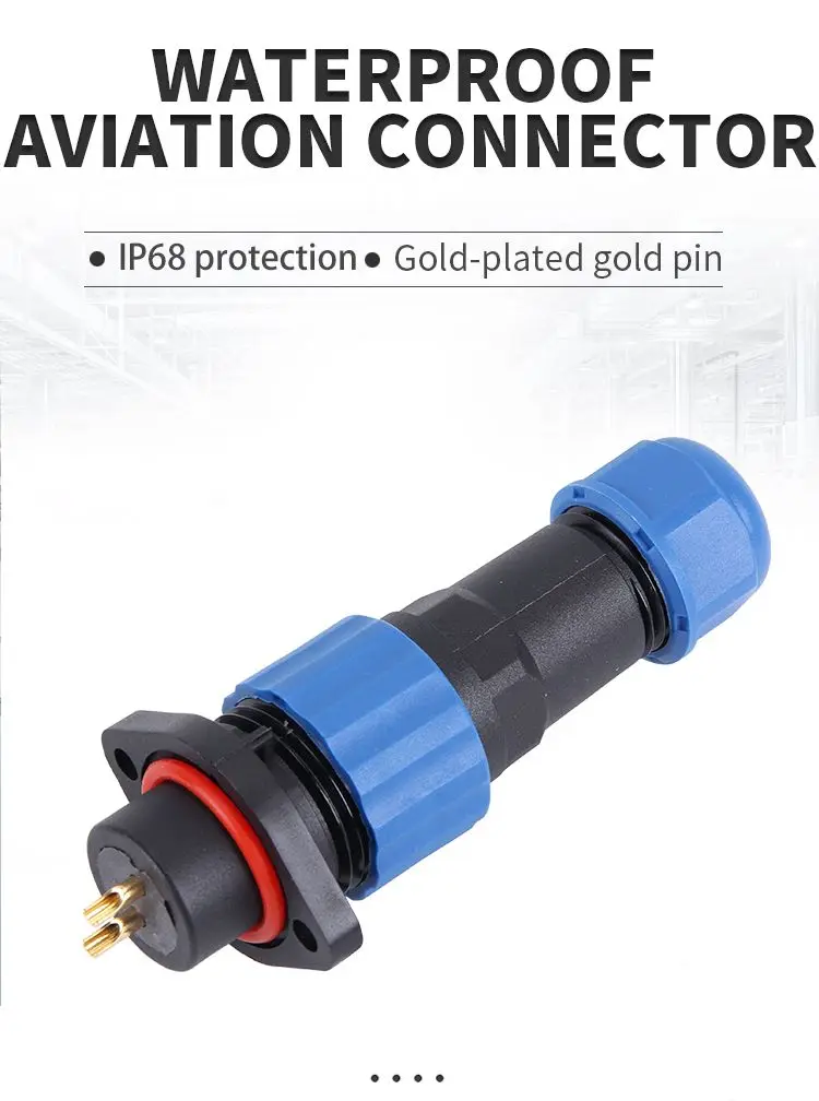 Description Picture 2 of itemSP16 IP68 Waterproof Connector 2 3 4 5 6 Pin SP Wire Cable Dad Mom Electrical Power Quick Aviation Plug And Sokcet Male Female 4