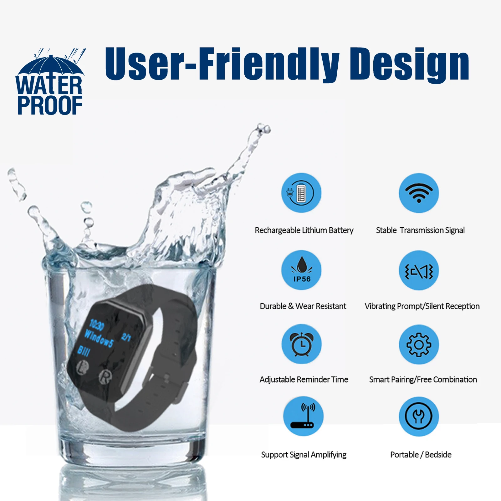 ساعة مناداة نظام الاتصال اللاسلكي مقدم الرعاية الن...