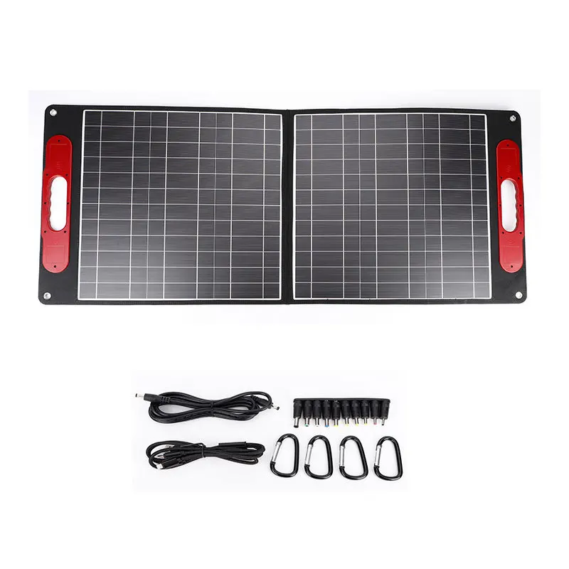 

80W Solar Panel Folding Bag USB+DC Output Solar Charger Portable Foldable Solar Generatio Device Outdoor Portable Power Supply