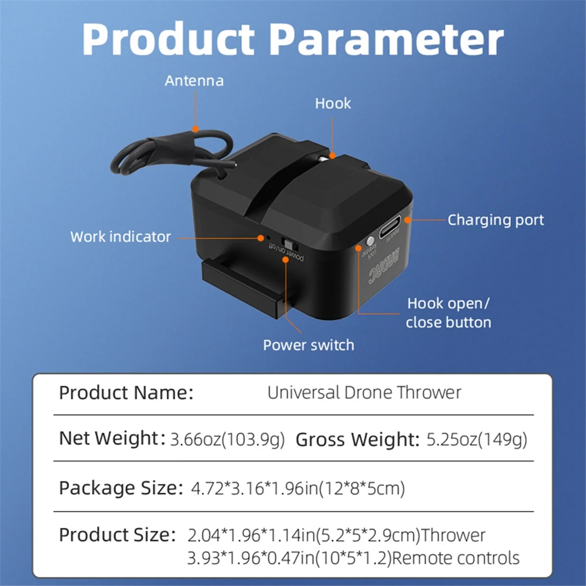 Mini 3 Pro/Mini 4 Pro_BSH용 BRDRC 드론 시스템 에어드롭 에어 드롭 시스템