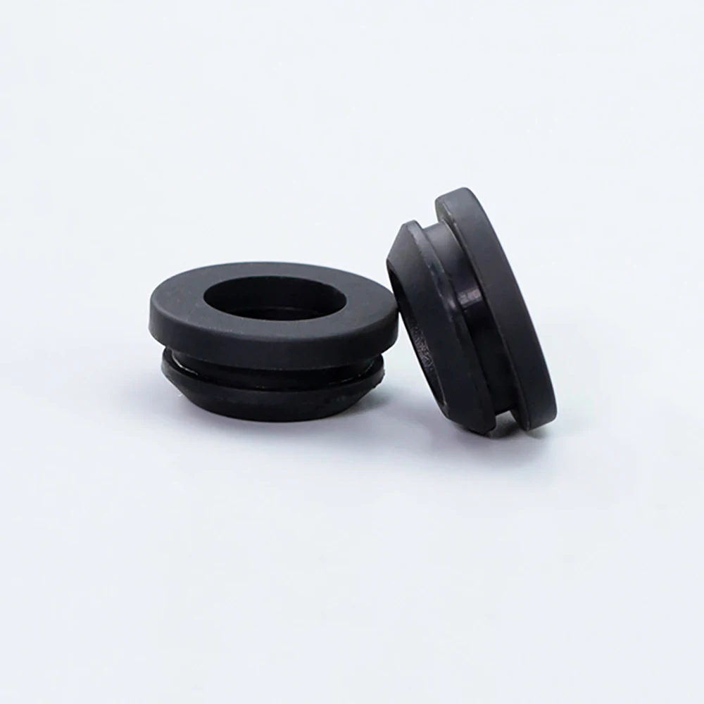 4.5-50.6mm Silicone Rubber Grommets, Wire Organizer, Cable Wiring Protect Bushes, Desk Wire Inlet Outlet Seal Ring Gasket BLACK images - 6