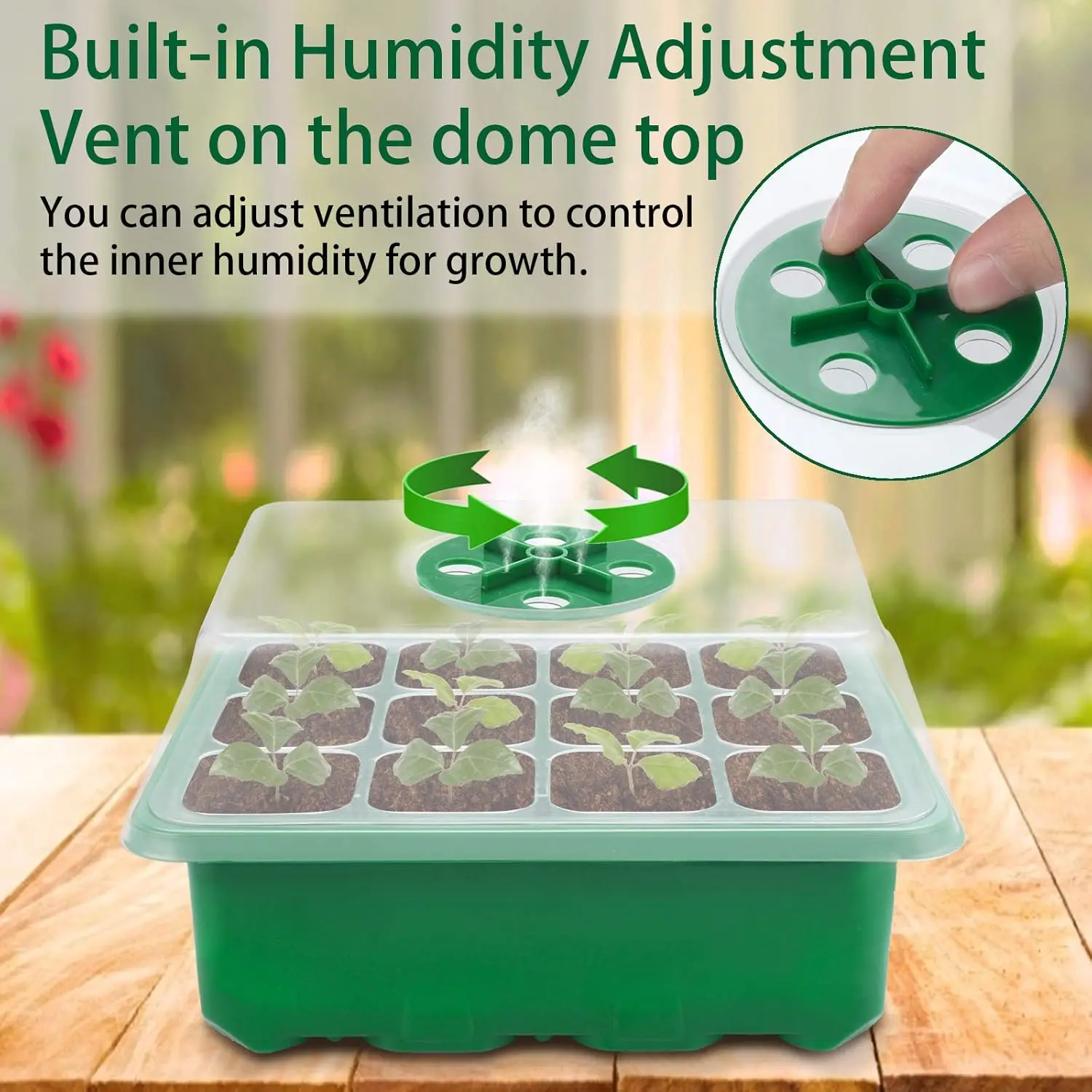 5 Pack Seed Starter Tray with Ventilation 2