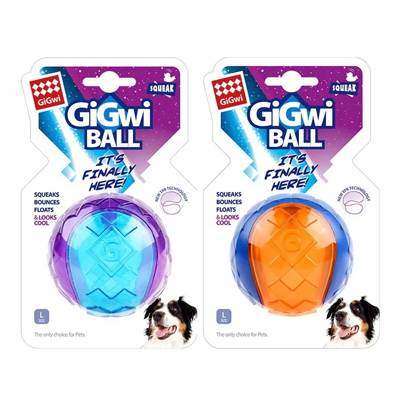 Gigwi Pet Toys G-Ball Series Interactive Dog Ball Dog Toys Squeaky Balls 2.5” Bouncy And Assorted Colors for Small/Medium Dogs 2