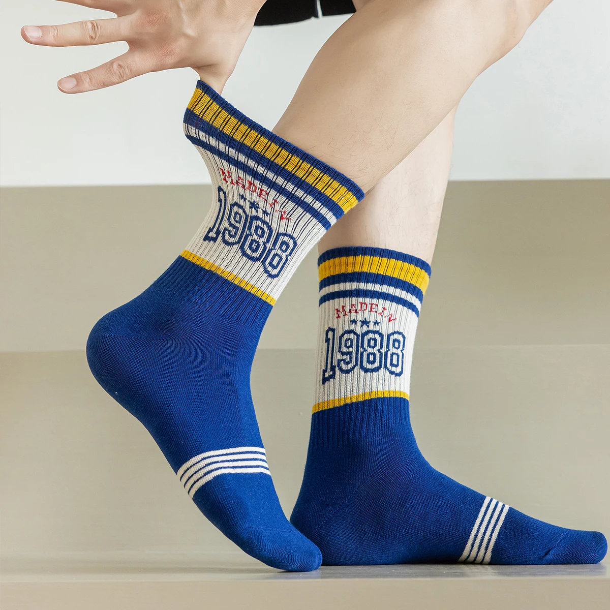 3 Pairs Letter  Ribbed Tube Classic Film Lovers Tube Socks Plain Skate Short Socks Breathable School Socks  Fitness High Quality
