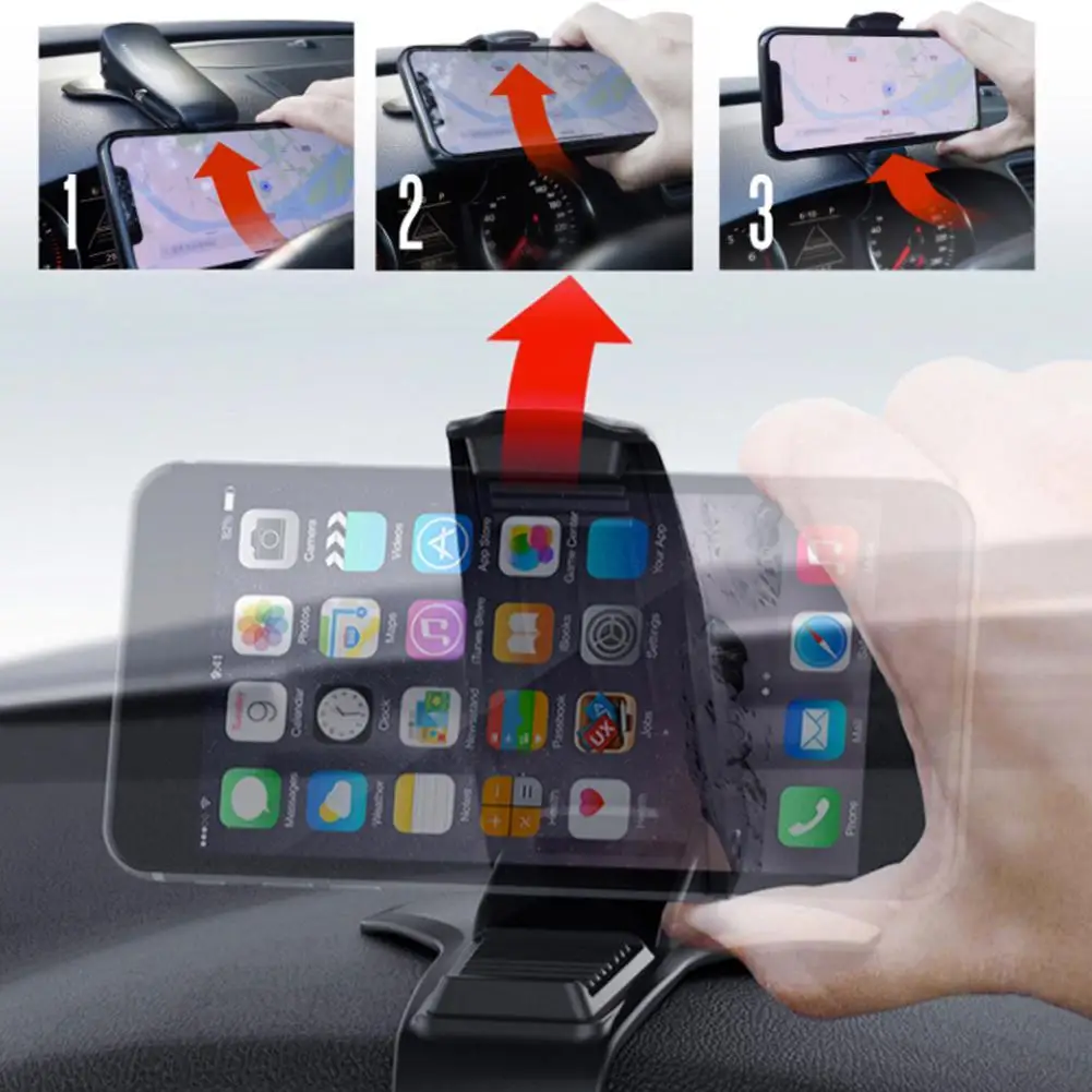 Car Phone Holder Mount Stand Holder For Cell Phone In Car GPS Display Dashboard Bracket For Iphone Samsung