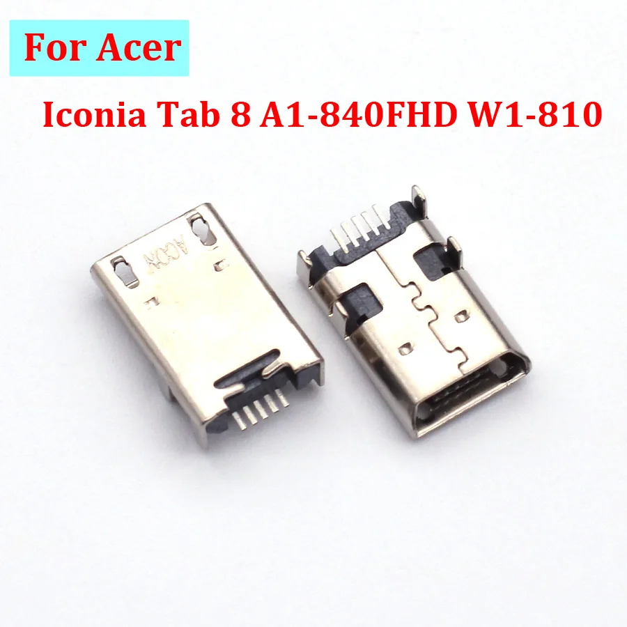 

2pcs/lot for Acer Iconia Tab 8 A1-840FHD W1-810 Micro mini USB Charging DC jack Socket Port Connector replacement repair parts