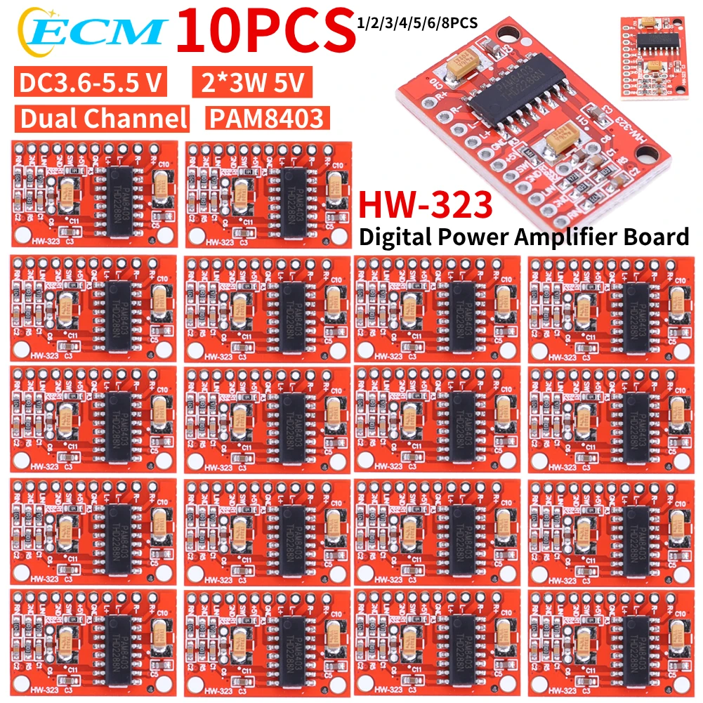 PAM8403 Mini Digital Power Amplifier Board Dual Channel 2 3W 5V pam8403-mini-digital-power-amplifier-board-dual-channel-2-3w-5v