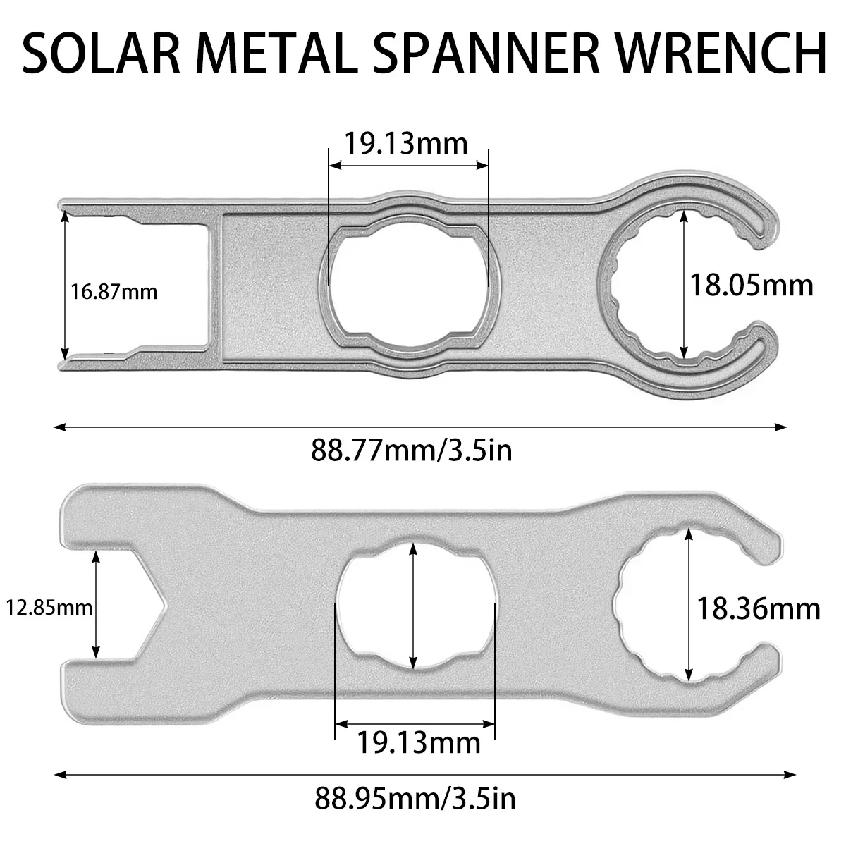 2 Pairs Solar Connector Wrench Aluminum Alloy Portable Solar Connector Spanner Solar Panel Cable Assembly and Disassembly Tool