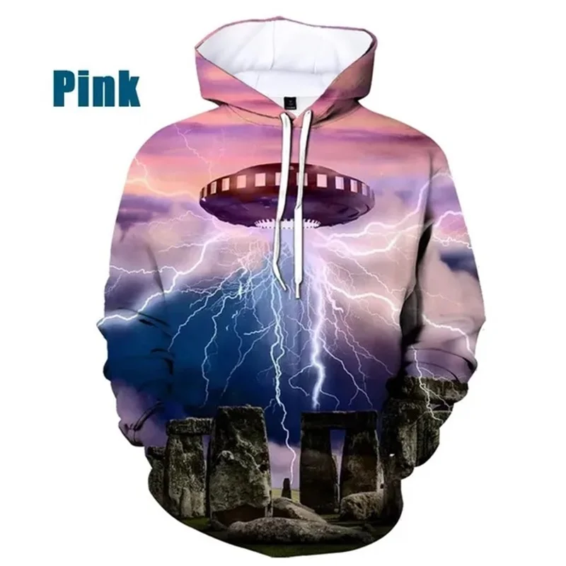 thumbnail image 1 of Nueva moda 3D Impresión OVNI Sudaderas con capucha para hombres Suéteres de gran tamaño Sudaderas con capucha Primavera Otoño Ropa de calle Sudadera con capucha Ropa de diseñador para hombres, 1 of 5