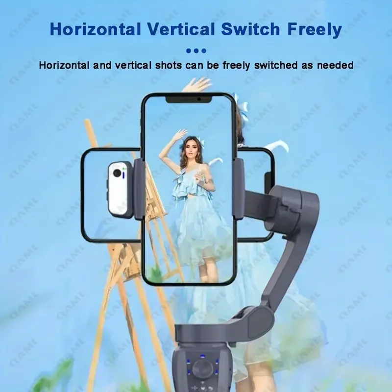 Handheld Gimbal Stabilizer 3-Axis APP Function AI Face Smart Tracking Smartphone