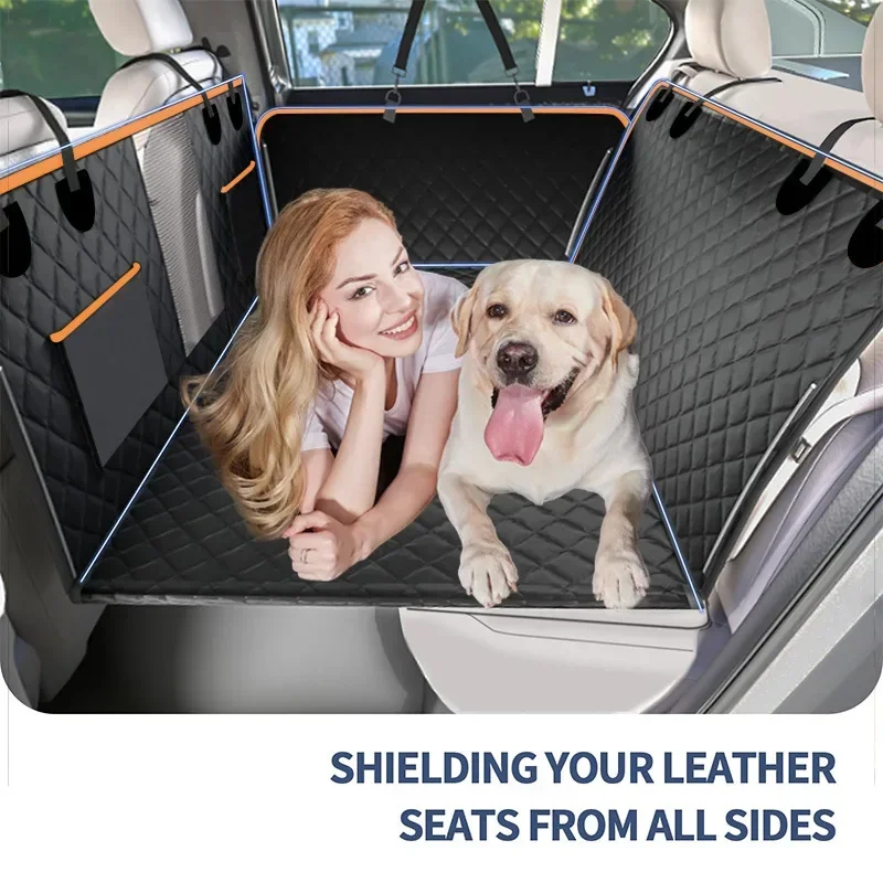 2023 New Design Large Pet Back Seat Extender Car Backseat Protector Hammock Dog Car Seat Cover Hard Bottom for Travel