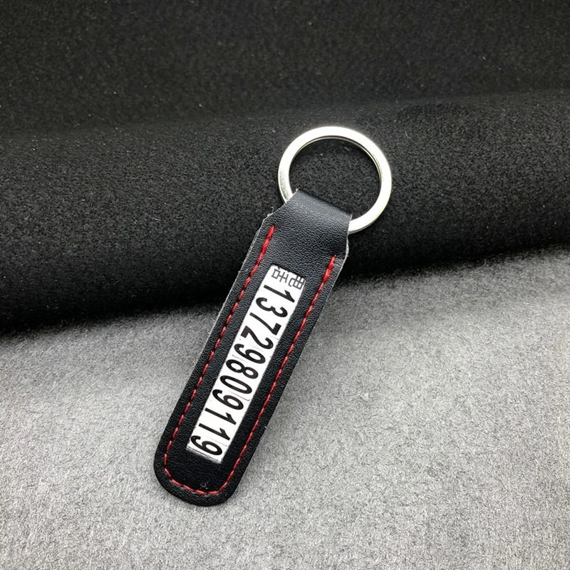 Car Keychain Car styling Anti lost Phone Number Plate Key Ring Auto Vehicle  Key Chain Gift Phone Number Card Keyring - AliExpress