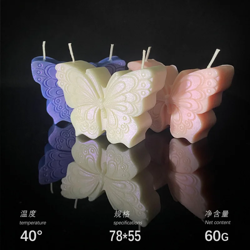 Sexy Low Temperature Candles Gilding40DegreesmColorful Gilding Butterfly Tearable Wax Drip Adult Sex Training Props