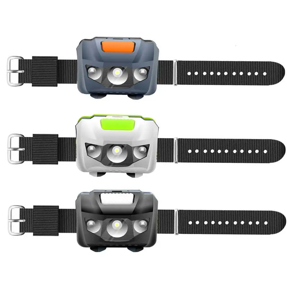 Portable light wristlight strap 4 mode LED flashlight super bright headlight headlamp flash torch lanterna use AAA battery