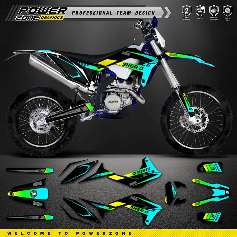 

PowerZone Custom Team Graphics Decals Stickers Kit For SHERCO Sticker 2017 2018 2019 2020 2021 2022 SE SEF 13